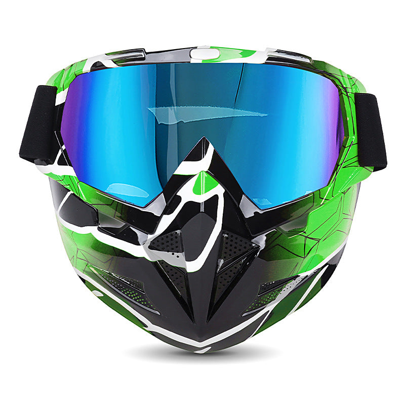 Motorcycle Goggles with Cool Detachable Face Shield
