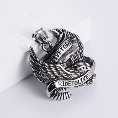Live To Ride Eagle Pendant