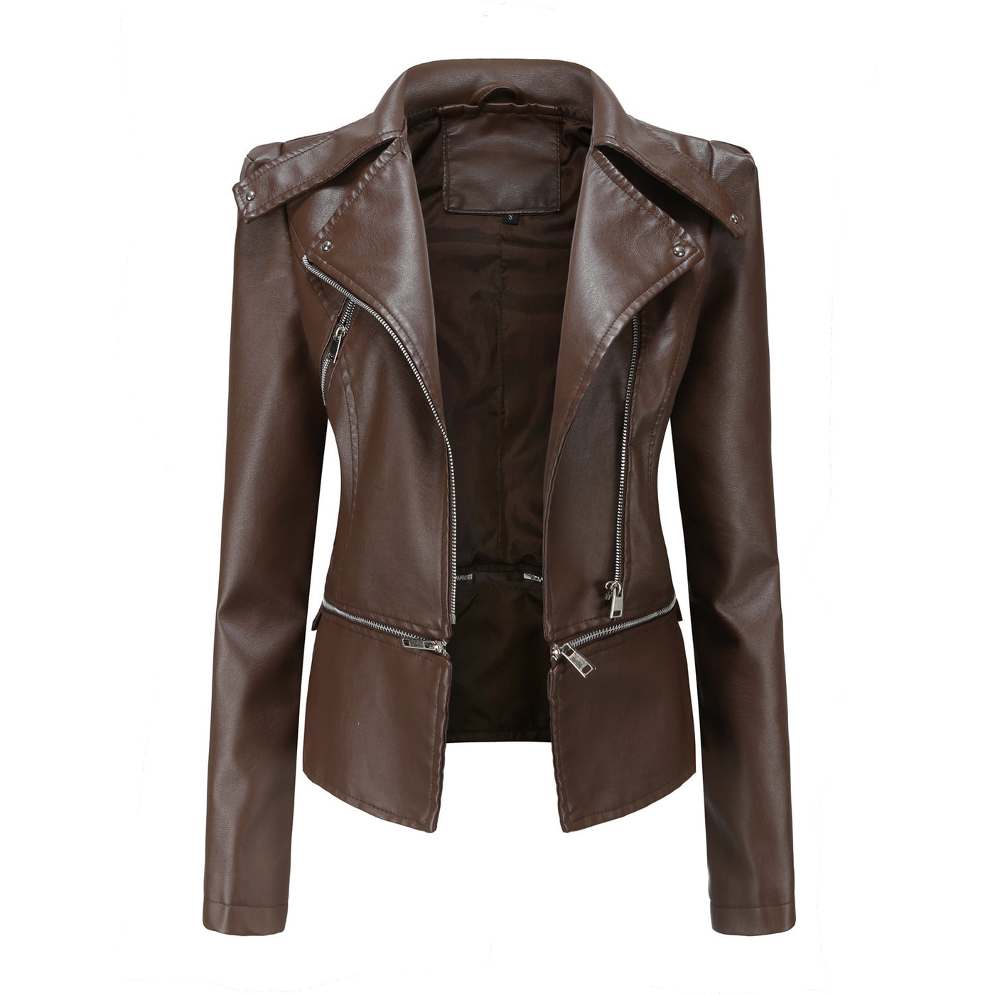 Detachable Hem Leather Jacket