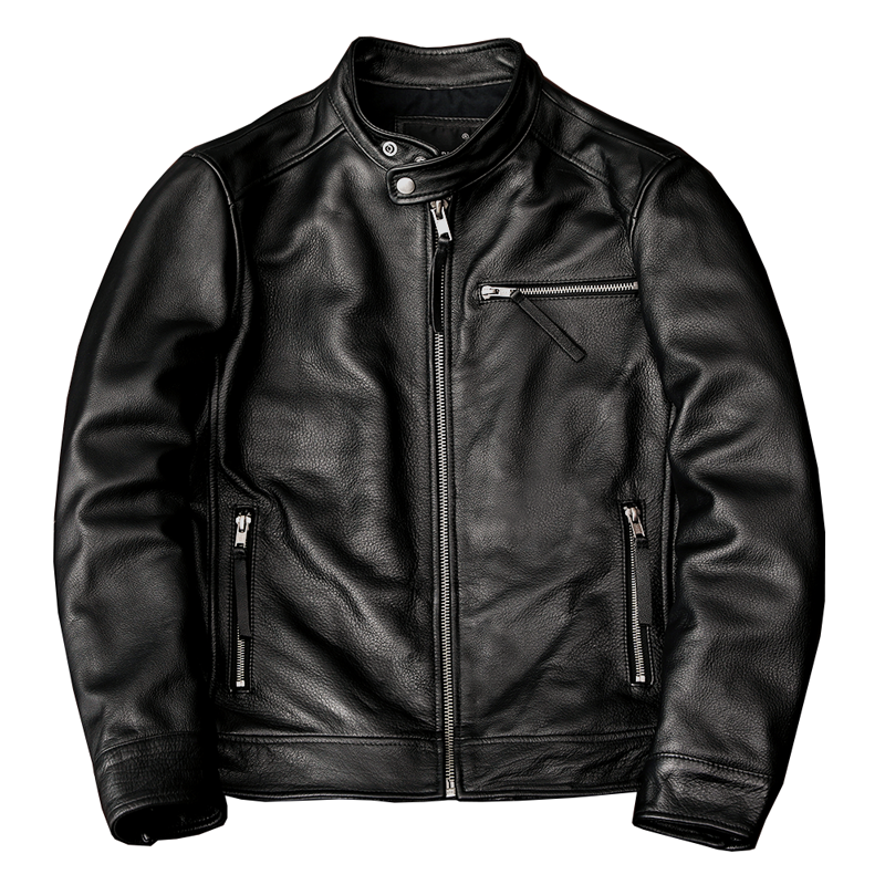 Cowhide Black Leather Jacket