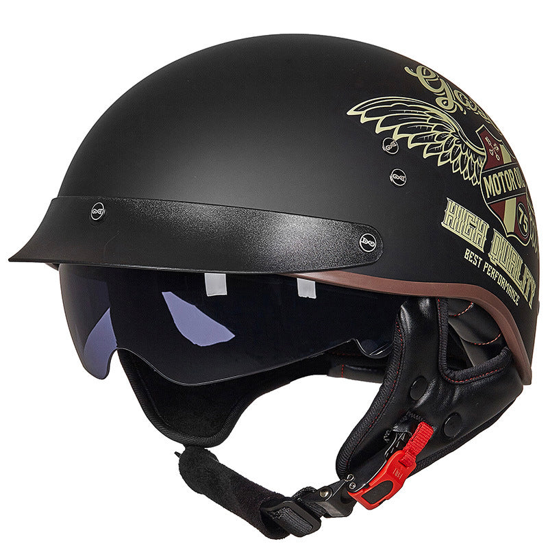 best half face motorcycle helmet Motor Oil 75 Half Face Cruising Helmet – Biker Forward