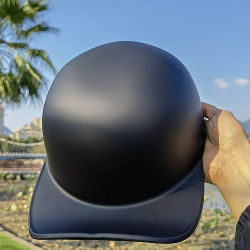 deluxe baseball motorcycle helmet Black Matte Slider by MicroLid from MicroDOT Helmet Co Large / XL Baseball Cap Style Motorcycle Helmet