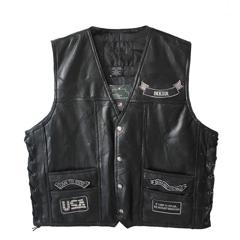 American Eagle Live To Ride Leather Vest