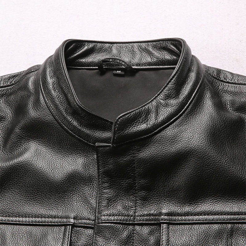Men's Riding Cowhide Leather Vest