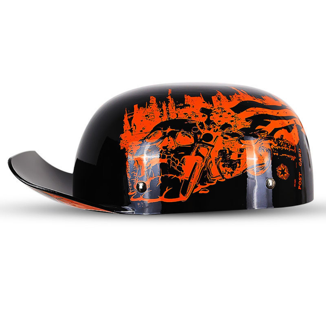 Retro Baseball Motorcycle Helmet Cap Helmet
