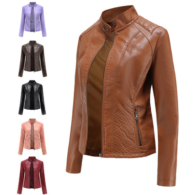 Women's Leather Racer Jacket